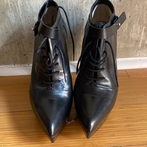 Costume Nationale platform kid leather booties EUC